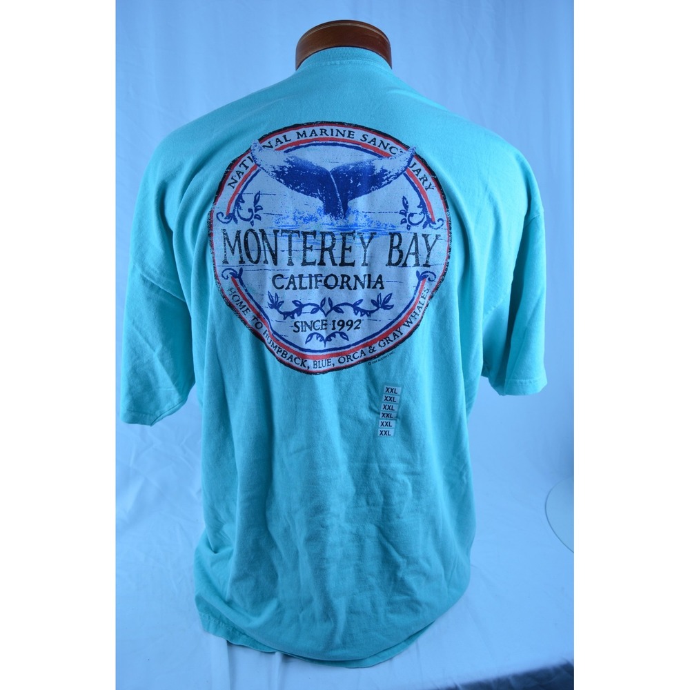 Vintage 2003 Monterey California Tee Shirt Mens Teal Blue - Size XXL